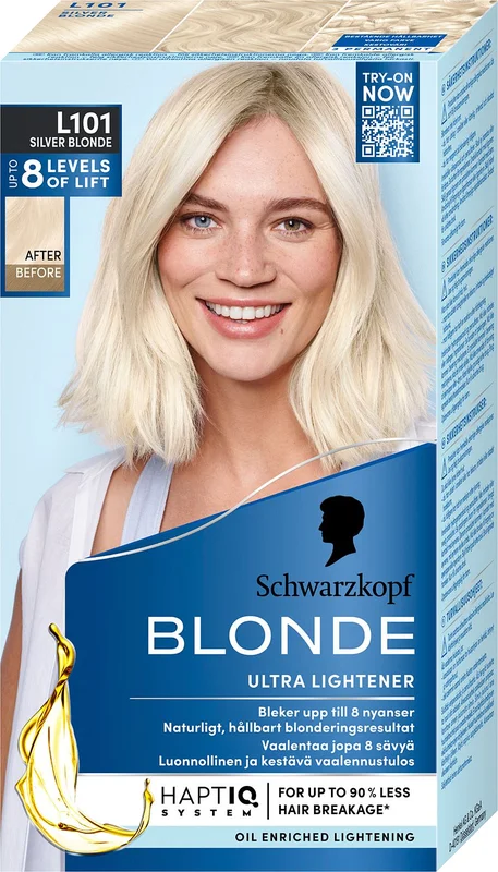 Schwarzkopf Blonde L101 Silver Blonde, Hår, Hårfarve, Blondering
