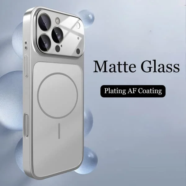 Glas Nano Matt Skal För iPhone 17 Air 16 15 14 13 Pro Max 17Pro Magnetisk För Magsafe Trådlös Laddning