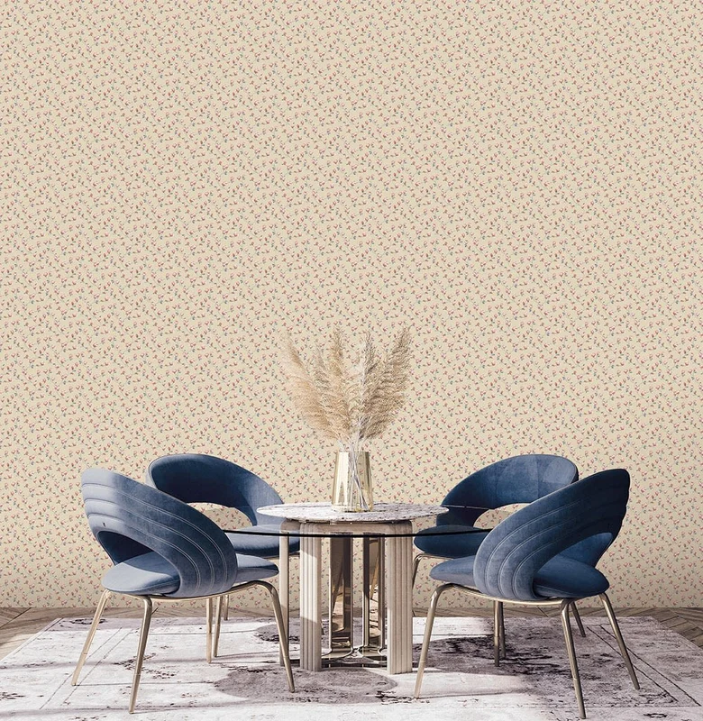 Galerie Wallcoverings Tapet, Miniatyrer II G68724 Mini Magnolia, L, Röd/blå/vit/beige, Färg & tapeter