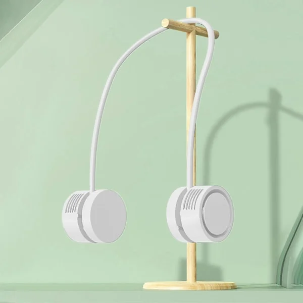 Mini Fläkt Halsfläktar, Hands Free Bladeless Fläkt, 1600mAh Fläkt, USB Vikbara Bladlösa Fläktar Aromfläkt (FMY)