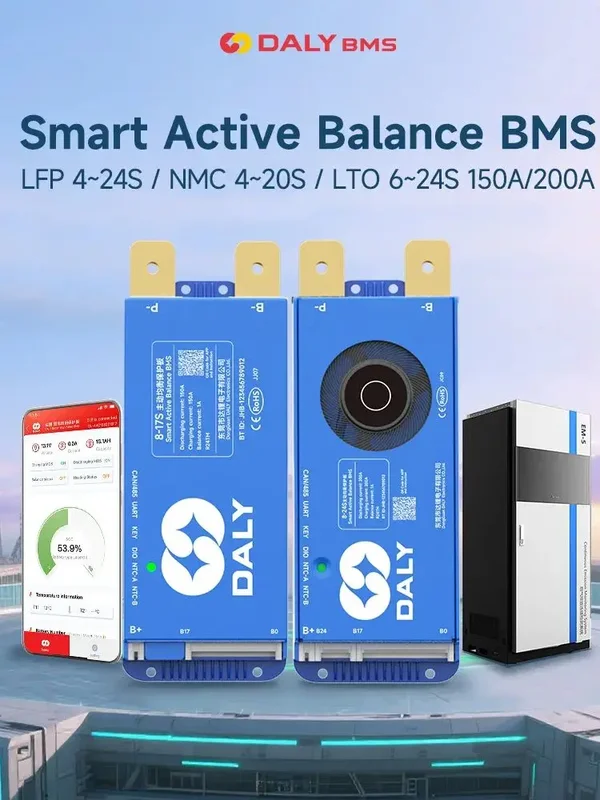 AliExpress - Daly BMS Smart BMS 4S Lifepo4 Bluetooth Wifi BMS 8S 24S 40A 60A 80A 1A aktive Balance BMS 16s 48v Lifepo4 BMS Lifepo4 100A