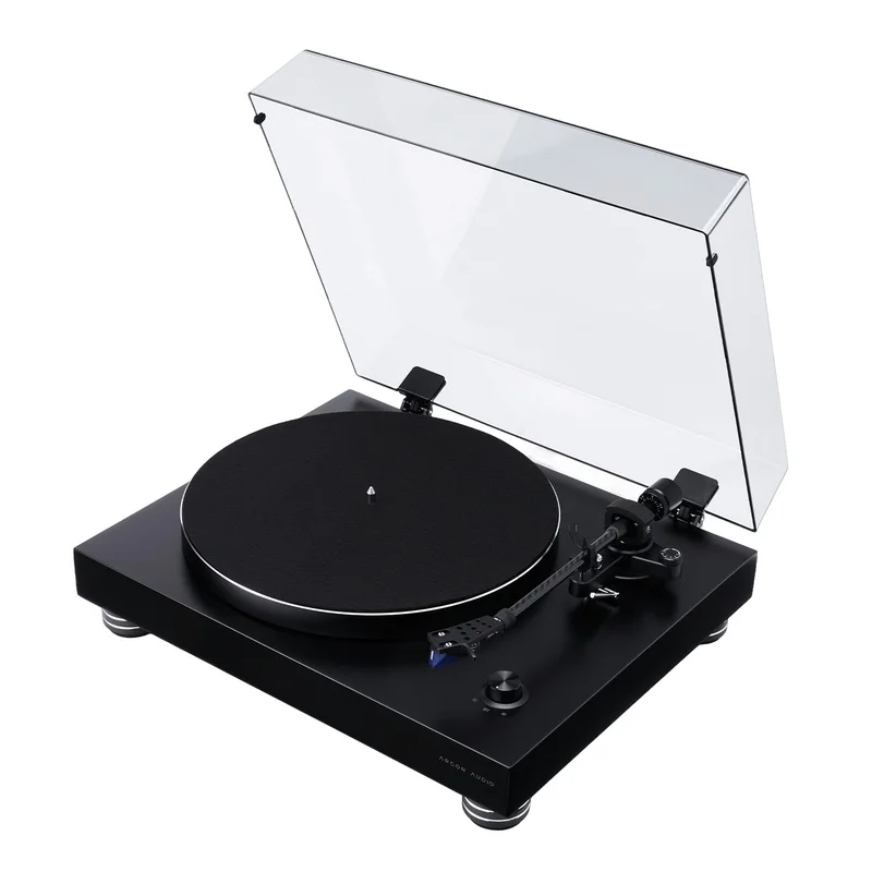 Argon Audio TT-4 MK2 Pladespiller med indbygget RIAA-forstærker og Ortofon 2M Blue pickup i Sort