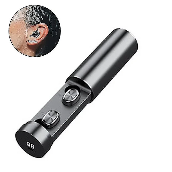 True Wireless Høretelefoner med Opladningsetui, Bluetooth Høretelefoner 5.1 HiFi Stereo Lyd Støjreducerende Touch Kontrol Høretelefoner Indbygget HD 