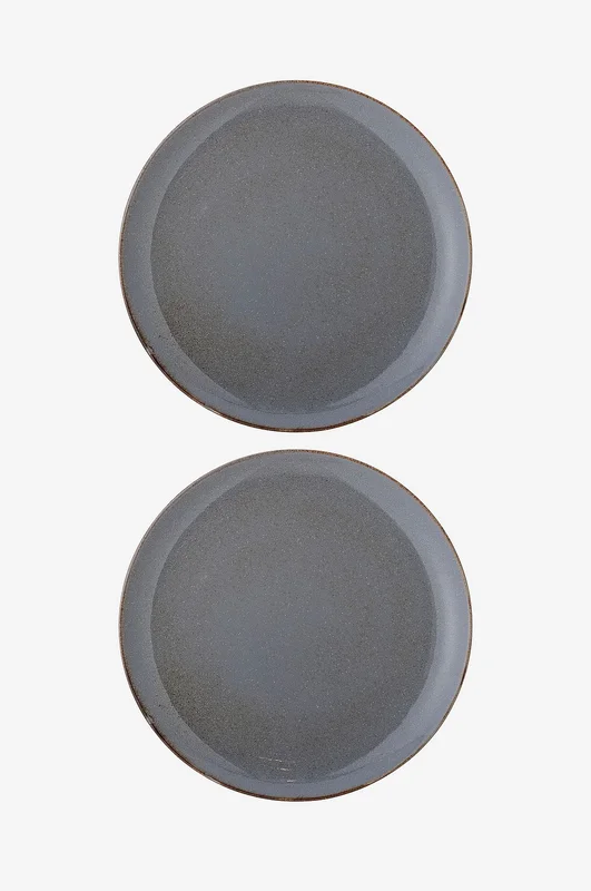 Bloomingville - Lautaset Sandrine, halkaisija 28,5 cm, 2/pakk. - Harmaa - Lautaset - - Homeroom