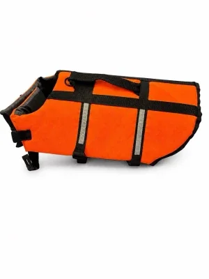 Orange flytväst för hund