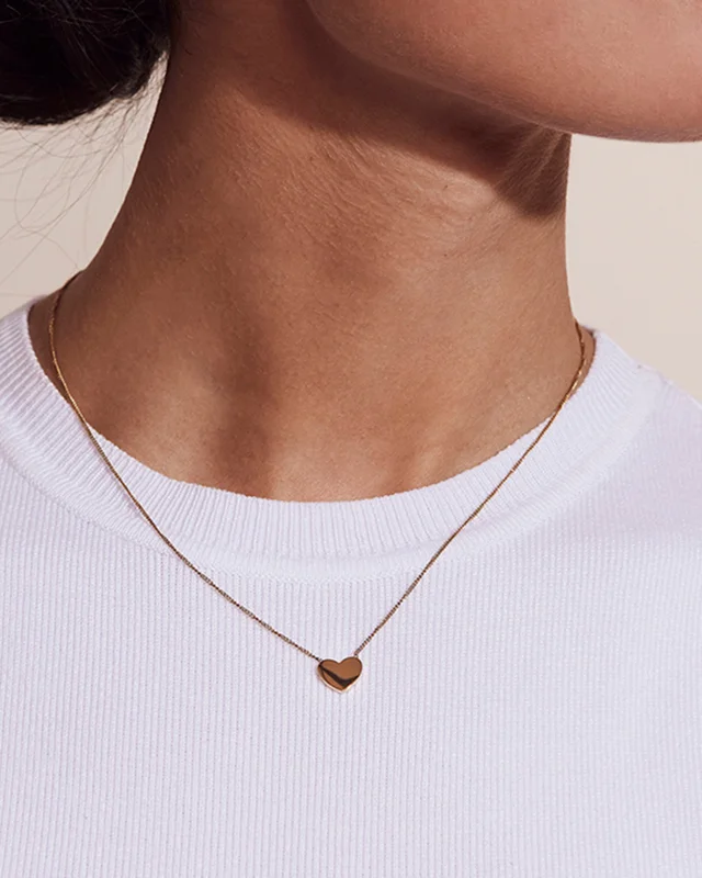 Edblad Pure Heart Necklace Gold Gyllen Smykker Jente - Kids Brand Store