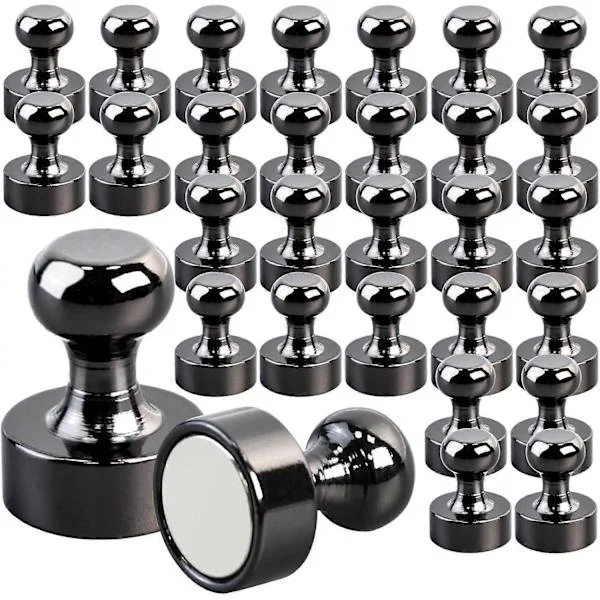 30-pack magneter Starka magneter Små neodymmagneter för kylskåp Whiteboard Magnettavla Hantverk Hemmakontor och Skola Minimagneter 30 st Svart