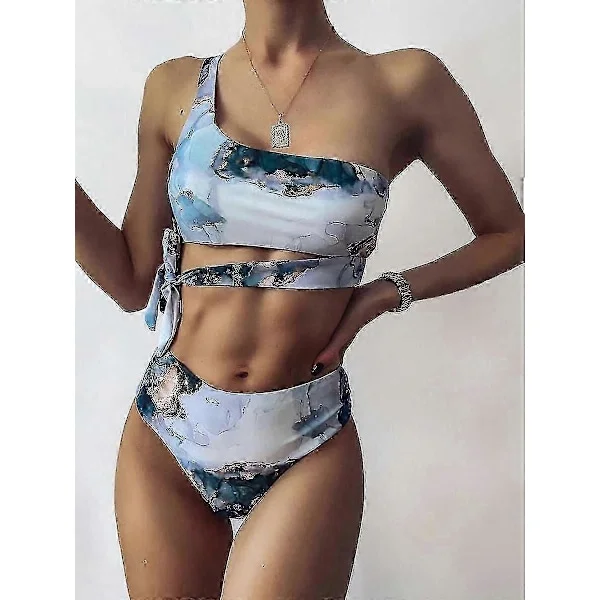 Push Up Bikinier Sexy Dame Badedrakt Høy Midje Badetøy Dame Bade Dress Strandklær 6378-1