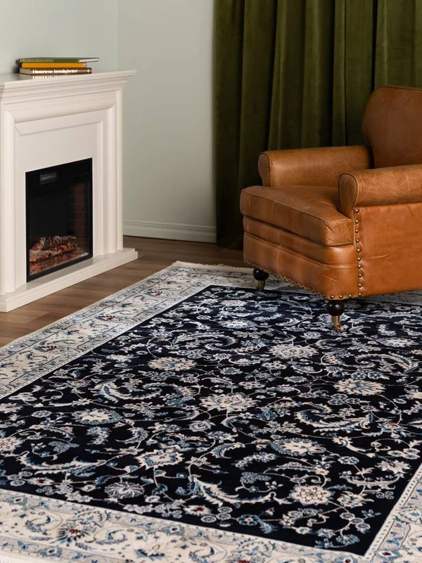 Nain Florentine Rug - Dark Blue 160X230 Classic Style