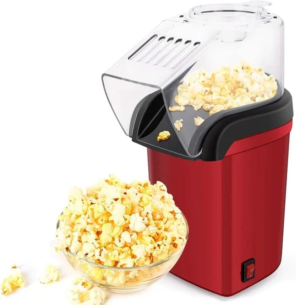Sähköinen popcorn-kone, terveellinen ja herkullinen välipala lapsille ja aikuisille. Erinomainen juhlien järjestämiseen kotona ja elokuvien katseluun 