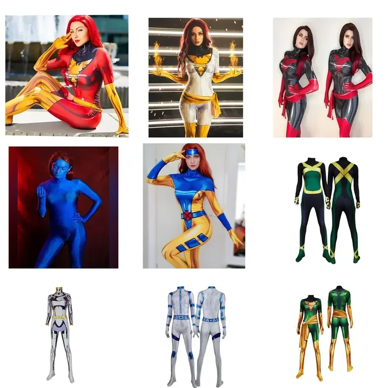 AliExpress - Halloween x-men Cosplay Costumes X hommes phénix foncé Jean gris costumes Rogue Zentai Kitty Pryde Shadowcat tempête Mystique body