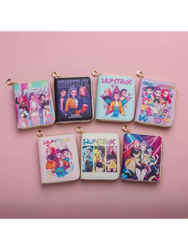 AliExpress - Portefeuilles courts en cuir PU pour femmes, style Anime KPOP, porte-cartes de crédit, multi-emplacements, petits portefeuilles à 
