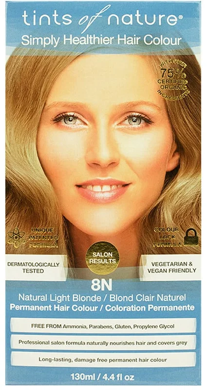Tints of Nature Naturlig hårfarve Natural Light Blonde 8N 130 ml, Hår, Hårfarve, Permanent Hårfarve