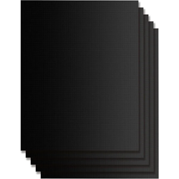 wxsp Grillmatte for gassgrill, 5 stk, 40 x 33 cm, grillplate, gjenbrukbar, bakepapir, non-stick belegg, PFOA-fri, for gassgrill, kull,