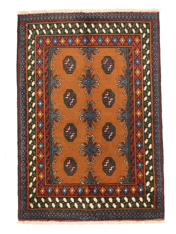 D'orient Afghan Fine Tapis 79X117 Noir/Rouge Foncé Laine