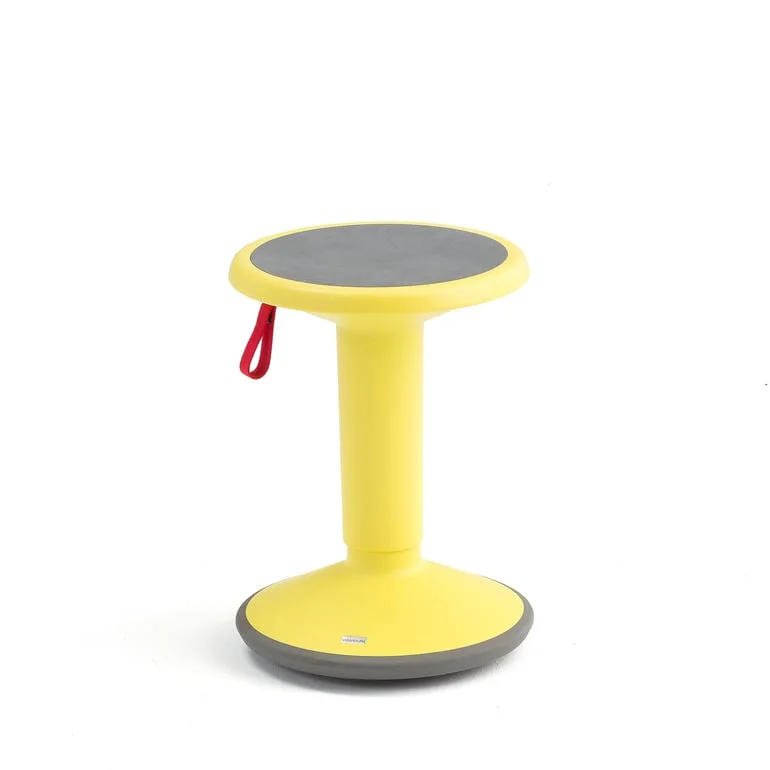 Wobble stool UP, height-adjustable, yellow