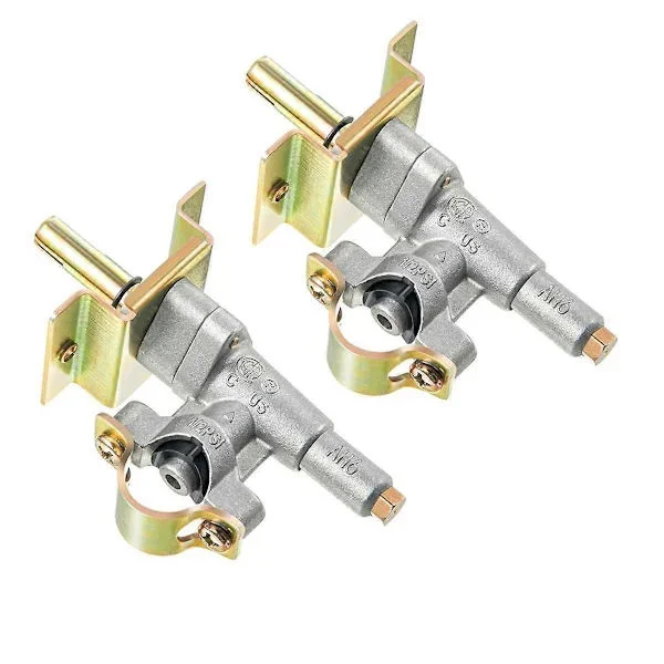[PL】2-pack Spishällbrännare Kontrollventil Kompatibel med Grill Spishäll, Spishäll Gasventil Reservdelar