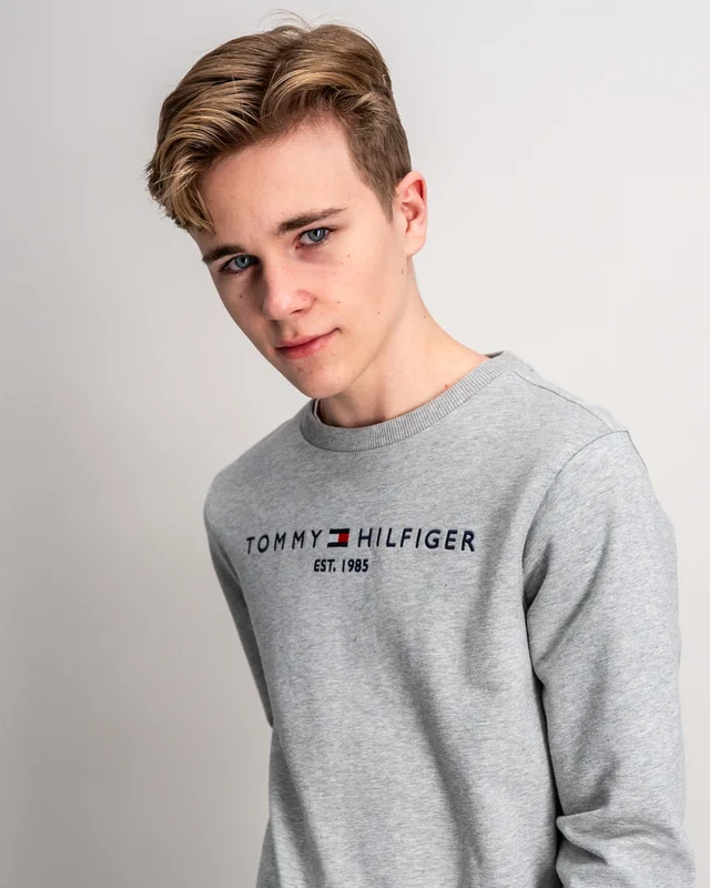 Tommy Hilfiger ESSENTIAL SWEATSHIRT Grå Genser Gutt - Kids Brand Store