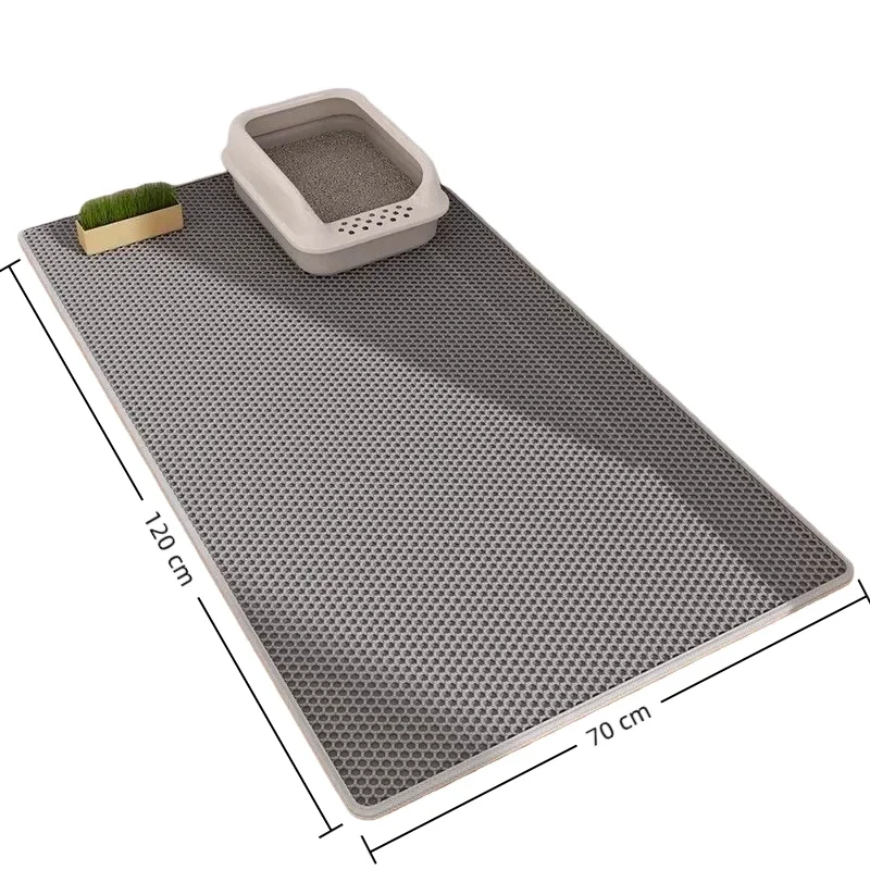 AliExpress - Tapis de litière pour chat antidérapant, grande boîte à litière pour animaux de compagnie, tapis filtrant, Double couche, résistant à 