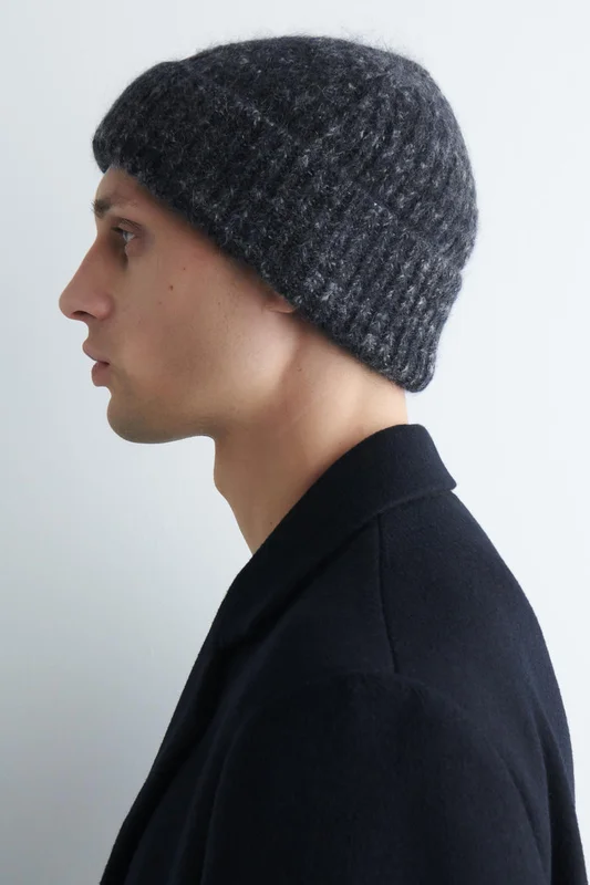 COS Men's Gorro De Mezcla De Lana Cepillada in Azul