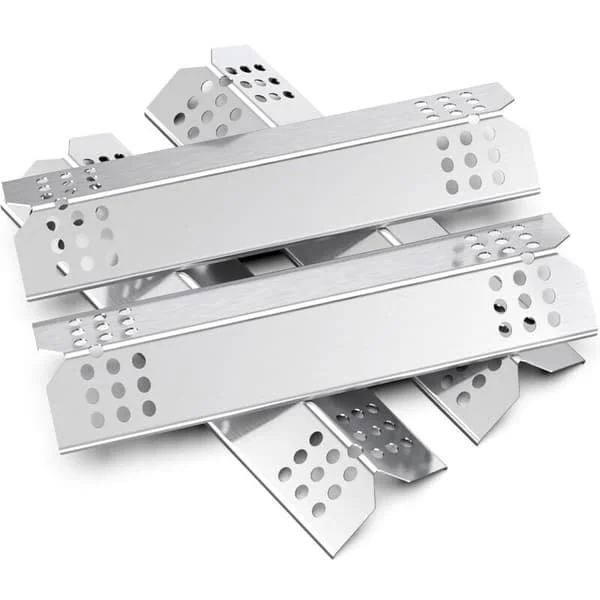 4-pack 38,1 cm Universal Heat Diffuser, Universal Flavorizer Bar Replacement Parts, Compatible with Most Gas Grill Models, Grill Plates (Stainless 