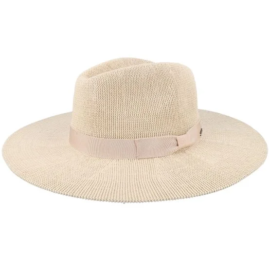 Brixton - Lyons Knit Packable Hat Macadamia Fedora Fedora Beige Hat - @ Hatstore