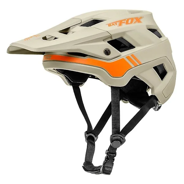 BATFOX Mountain Bike Helmet LA303-105 MTB Cycling Sports Helmet for Youth Adult Men Women with Detachable Visor (3 Sizes, 6 Colors) Khaki