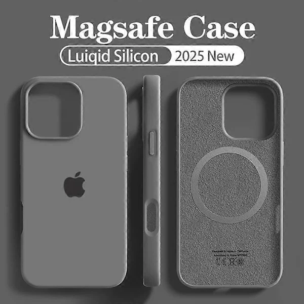 Original Magsafe Flytende Silikon Mykt Deksel til Apple iPhone 16 15 14 12 13 Pro Max Trådløs Lading Med Logo 16 Magnetisk Deksel