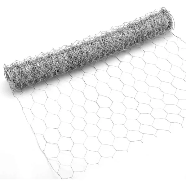 Hønsenetting 0,35 × 3 m Sekskantet netting Galvanisert metalltråd Lett netting for håndverksprosjekter og hagearbeid