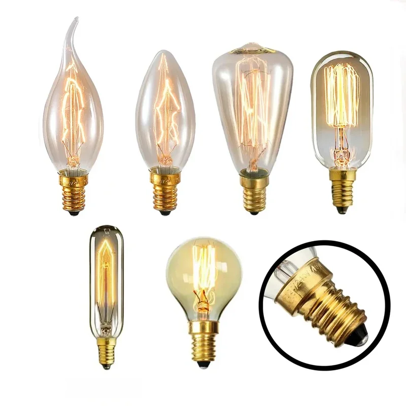 AliExpress - E14 Edison ampoule Lampada rétro Ampoule à incandescence Vintage 40w 220V pour ampoule à Filament variable lampes suspendues ampoule 