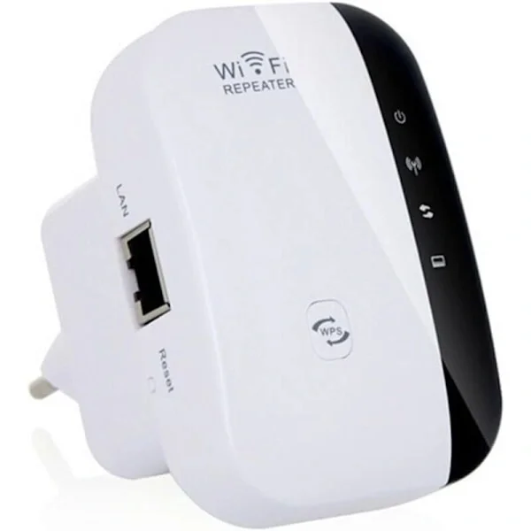 Kraftig 300 Mbps WiFi-repeater, 2,4 GHz WiFi-forsterker, trådløs WiFi-rekkeviddeforlenger med Ethernet-port. WiFi-forlenger, WiFi-forsterker