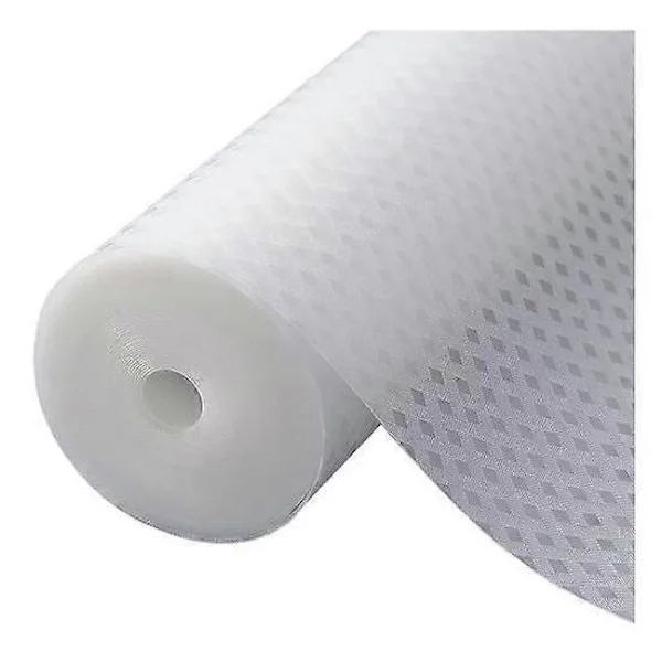 Non-Slip Shelf Liner Kitchen Cabinet Protector Food Safe Easy Cut Clean Non-Slip Waterproof Drawer Mat Protects Surfaces Cabinet Mat white