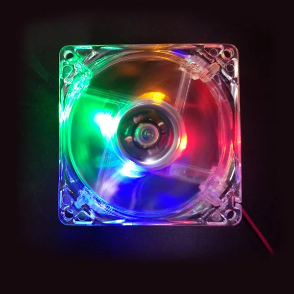 80mm RGB Tyst Chassifläkt för Datorfläktar 12V 4Pin RGB Dubbel Bländare PC Chassi