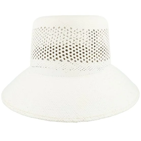 Brixton - White - straw - Hat - Lopez Panama Straw Hat Panama White Bucket - Hatstore