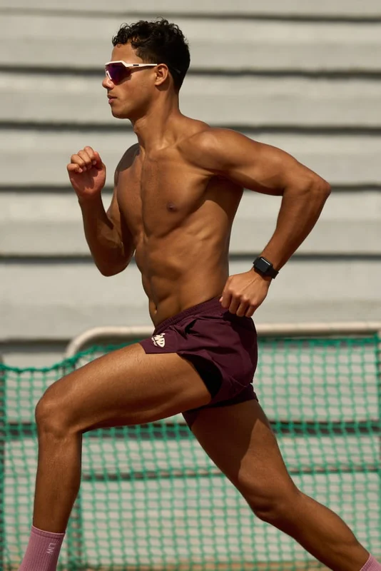 ICANIWILL - Mirage Cardio Shorts 3" Maroon Red- Shorts - Heren - sportkleding van ICIW