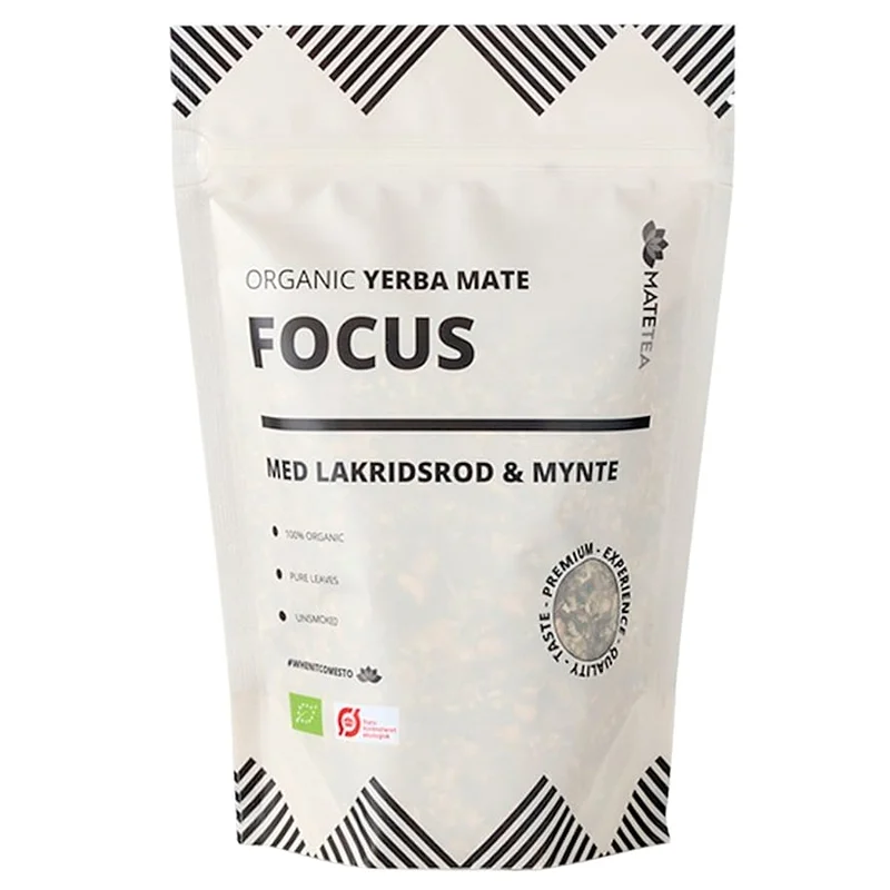 3 for 2 - Matetea Yerba Mate Focus Lakridsrod Og Mynte Ø 180 g, Helse & Madvarer, Te, Øvrig Te