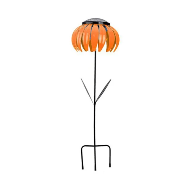 Blomster gräsmatta lampa utomhus trädgård belysning sol gräsmatta lampa trädgård mark plug varm ljus lampa(Orange)