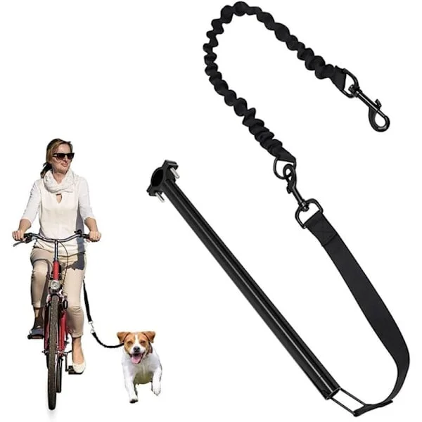 Hundcykelkoppel. Handsfree hundcykelfäste. Hundpromenadcykelkoppel. Handsfree hundträningskoppel (svart)