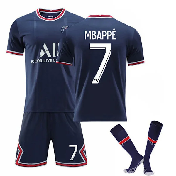 Fotballsett for barn Fotballskjorte Treningsskjorte Mbappe Adult Kids