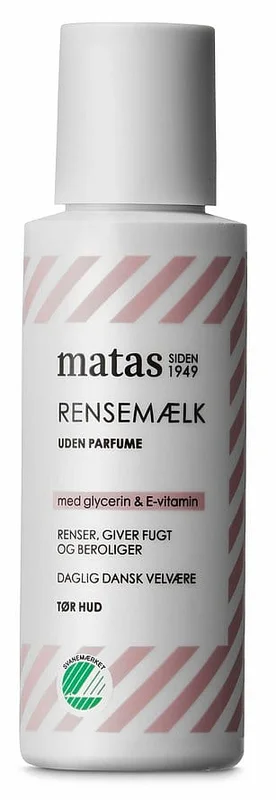 5 for 70 kr., Matas Striber Rensemælk til Tør Hud Uden Parfume 75 ml, Hudpleje, Renseprodukter, Rens & Vask