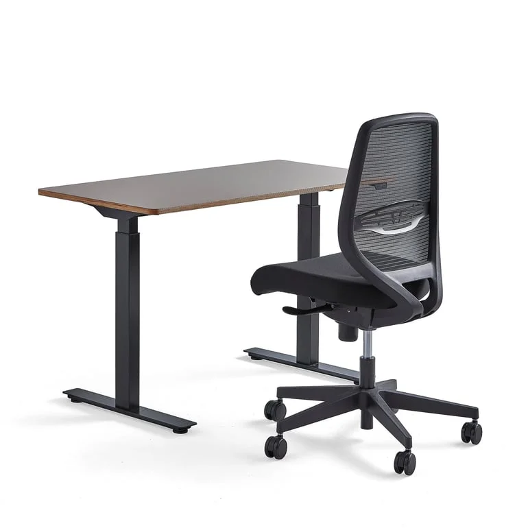 Furniture set NOVUS + MARLOW, 1 clay grey desk and 1 office chair