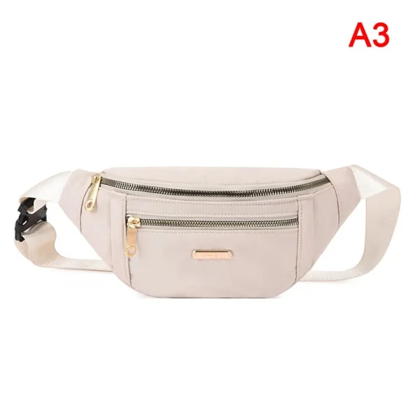 Sport Midjeväska Dam Crossbody Plånbok Bälte Rese Telefonväska - Högkvalitativ Beige Beige-tfrf Beige