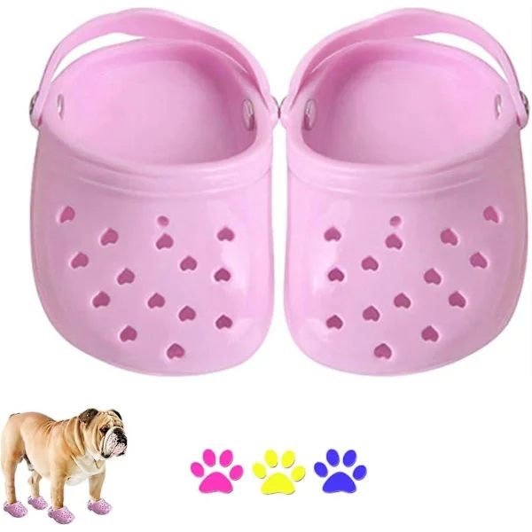 Breathable Dog Shoes for Pets, Summer Shoes for Dogs, Comfortable Rubber Dog Sandals with Non-Slip Sole