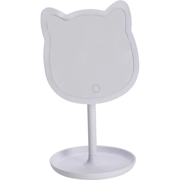 Sminkspegel med LED-belysning Katt