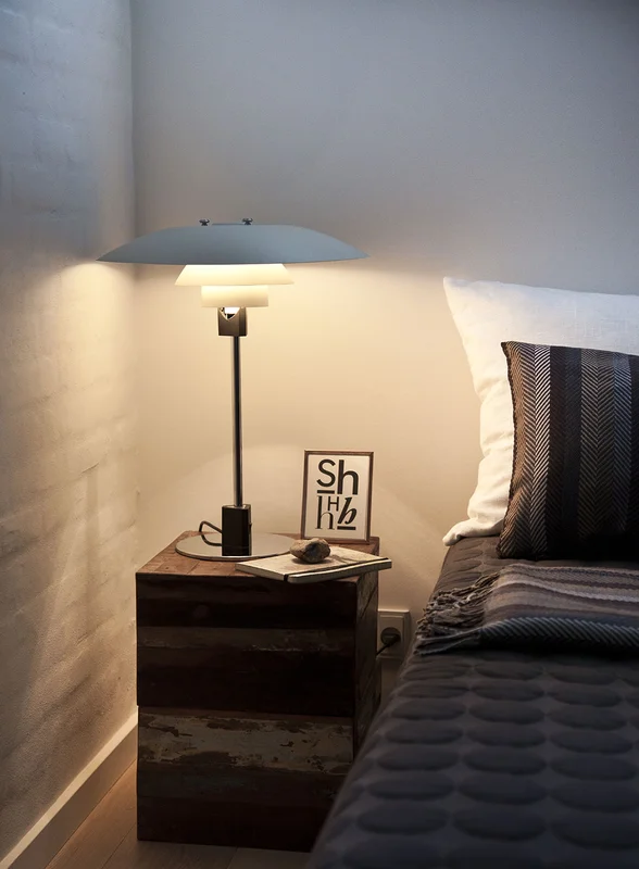 Louis Poulsen PH 4/3 bordlampe - krom/opal