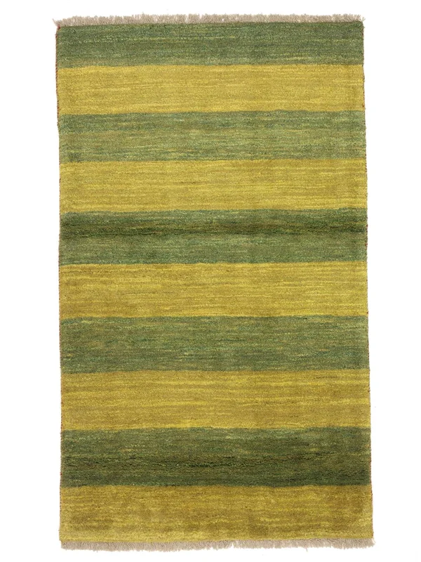 Annodato A Mano Orientale Gabbeh Tappeto 105X178 Verde Scuro/Giallo Scuro