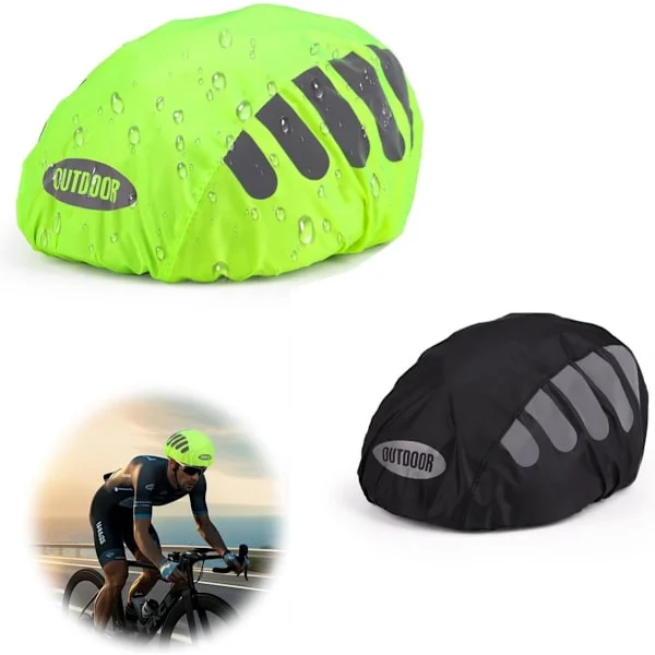 2-piece - Rain Cover - Bicycle Helmet - Helmet Cover - Protection - Bicycle Helmets - Helmet Rain Cover - Reflective - Cap - Helmet