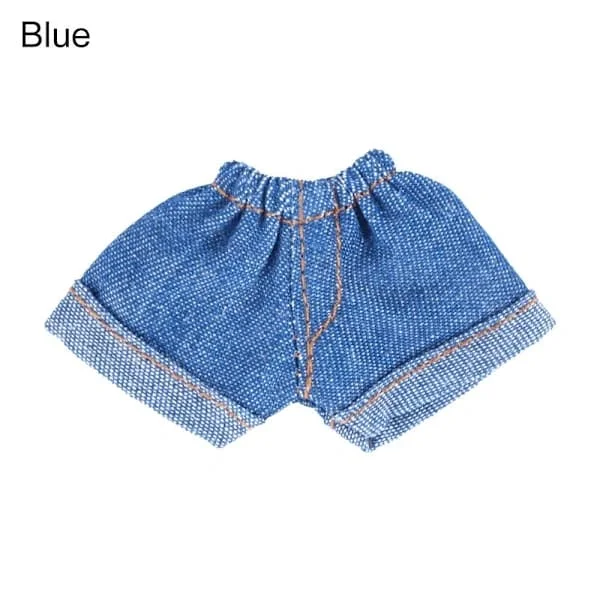 Jeans Shorts Læderbukser Shorts BLÅ Blå[XJ]