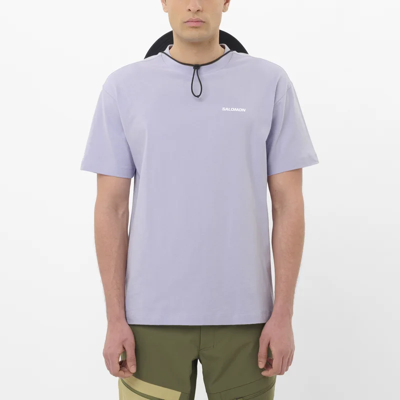 Salomon - Basislagen tops Kleding Salomon Logo Rx Tee M - Cosmic SKY