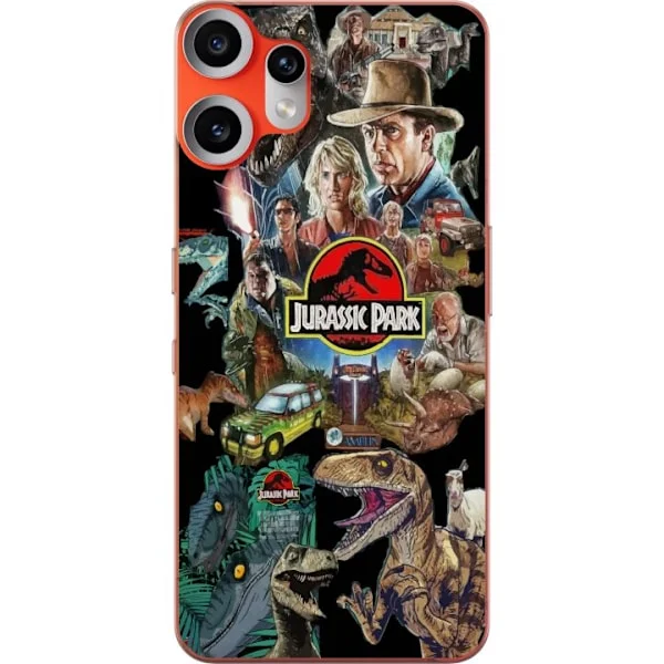 Compatible Phone Case for Nothing CMF Phone 2 Pro Jurassic Park collage with dinosaurs, characters and iconic retro movie style logo